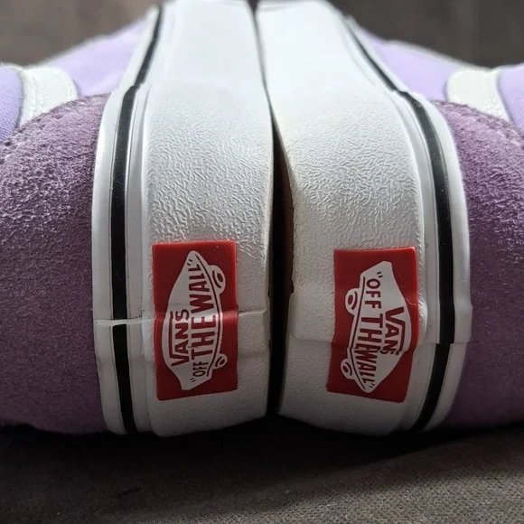 Vans Old Skool Light Purple Suede Canvas White Leather Lace Up Sneakers VG- US 5 - Picture 16 of 16